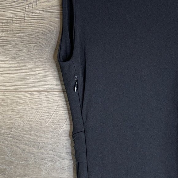 Giorgio Armani Dress Womans 6 Black Sleeveless One Side Waist Gather Swing Hem - Picture 9 of 11